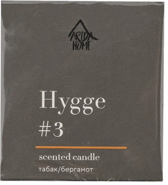 Изображение Свеча 6,8см в банке Хюгге №3 табак бергамот Арида Хоум к/у, 1 шт