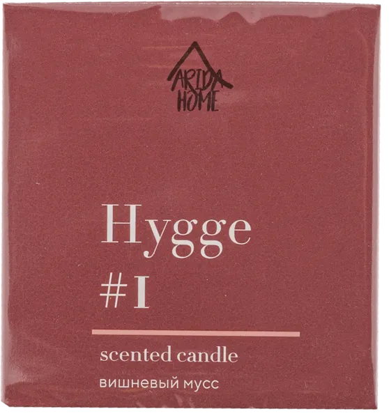 Изображение Свеча 6,8см в банке Хюгге №1 вишневый мусс Арида Хоум к/у, 1 шт