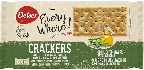 Изображение Крекеры Дельзер оливковое масло розмарин КволитиФуд м/у, 250 г