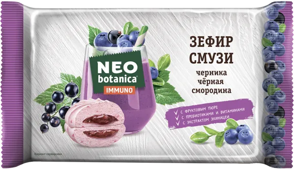 Изображение Зефир Нео Ботаника смузи черника смородина ОК Рот- Фронт м/у, 280 г