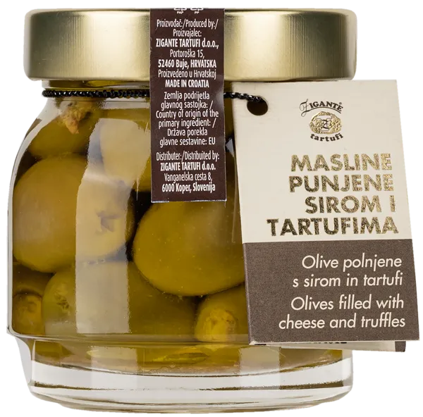 Изображение Оливки с сыром трюфелем Зиганте Тартуфи Зиганте Тартуфид с/б, 190 г