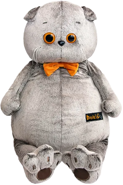 Изображение Мягкая игрушка 47 см Будибаса басик бархатный бант МПП ООО к/у, 1 шт