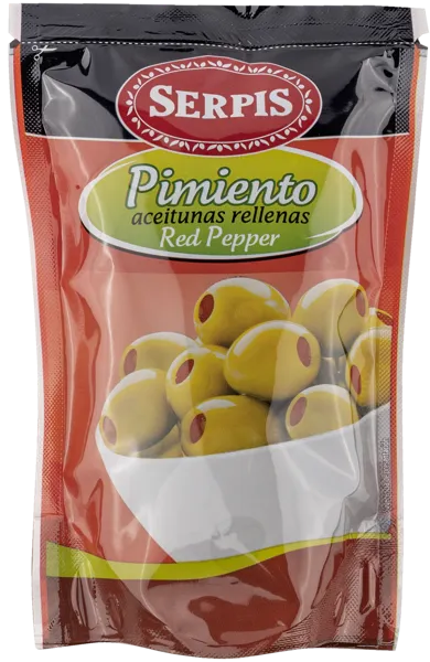 Изображение Оливки с перцем пименто Серпис из Аликанты Мансанилья зеленые Кандидо Миро м/у, 175 г