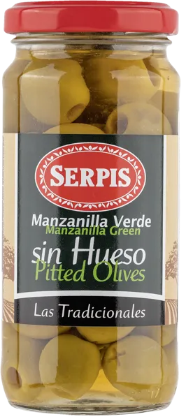 Изображение Оливки без косточки Серпис из Аликанты мансанилья Кандидо Миро с/б, 235 г