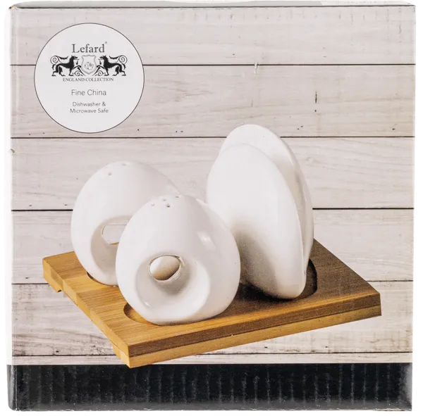 Изображение Набор 13,5*13,5см для специй Лефард на подставке белый Лефард , 1 шт