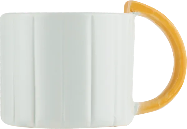 Изображение Кружка 350мл голубая Лефард с оранжевой ручкой Лефард , 1 шт