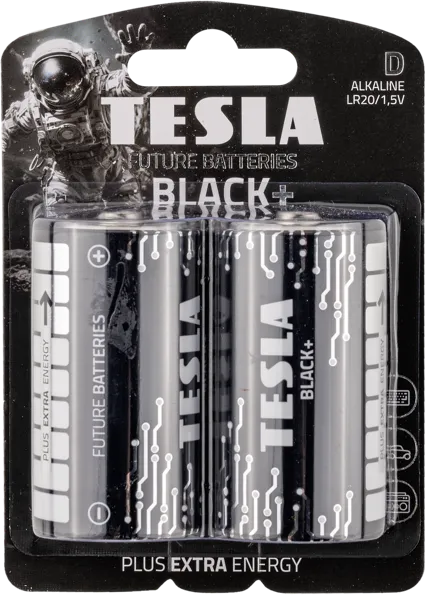 Изображение Батарейка Д ЛР20 1,5 вольт Тесла блэк Тесла Баттерис к/у, 2 шт