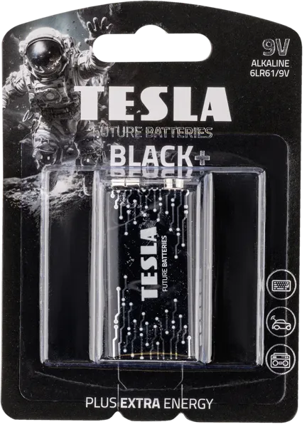 Изображение Батарейка 6ЛР61 9 вольт Тесла блэк Тесла Баттерис к/у, 1 шт