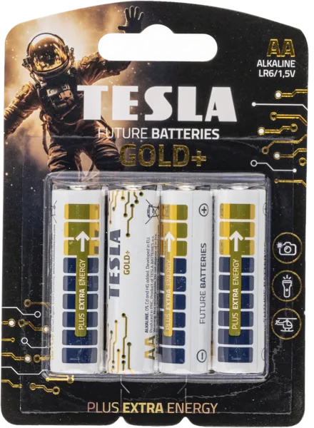 Изображение Батарейка АА ЛР6 1,5 вольт Тесла голд Тесла Баттерис к/у, 4 шт