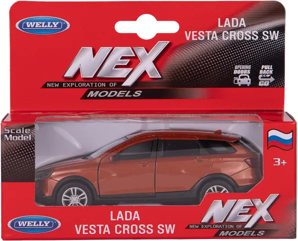 Изображение Машина 1:38 Велли лада веста св кросс Велли Фэктори ЛТД к/у, 1 шт
