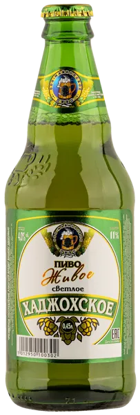 Изображение Пиво светлое Лагер 4,0% Хаджохское Майкопское пиво с/б, 0,45 л