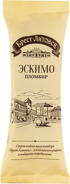 Изображение Мороженое эскимо Брест-Литовск пломбир с ароматом ванили Санта Бремор м/у, 70 г