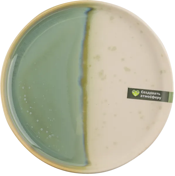 Изображение Тарелка 16см бело-зеленая Табрис нефритовый пляж Ловинг Хоум , 1 шт