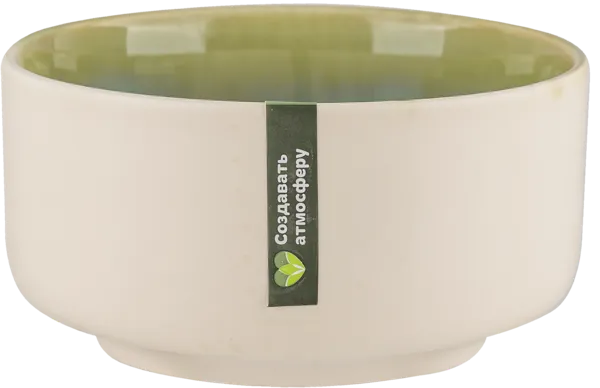 Изображение Салатник 12см бело-зеленый Табрис нефритовый пляж Ловинг Хоум , 1 шт