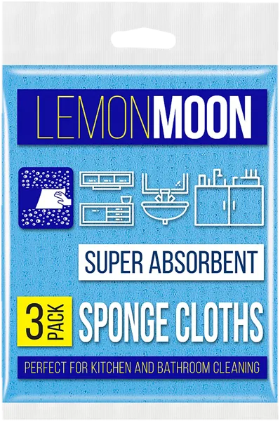 Изображение Салфетка 15*18см для кухни Лемон Мун целлюлоза Абразивные технологии м/у, 3 шт