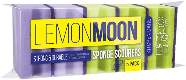Изображение Губка для посуды Лемон Мун стакс поролон + абразив Абразивные технологии м/у, 5 шт