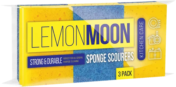 Изображение Губка для посуды Лемон Мун поролон + абразив Абразивные технологии м/у, 3 шт