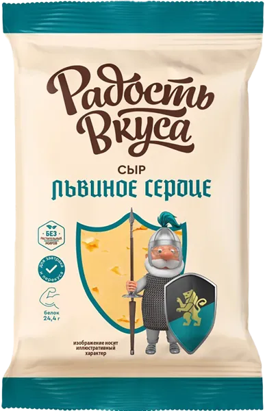 Изображение Сыр 40% полутвердый Радость вкуса львиное сердце Еланский СК м/у, 180 г