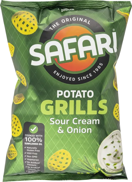 Изображение Чипсы картофельные Сафари сметана лук Хантер Фудс м/у, 60 г