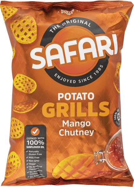 Изображение Чипсы картофельные Сафари чатни манго Хантер Фудс м/у, 60 г