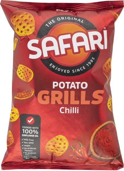 Изображение Чипсы картофельные Сафари чили Хантер Фудс м/у, 60 г