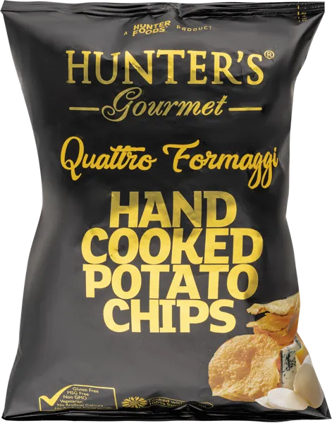 Изображение Чипсы картофельные Хантерс гурме четыре сыра Хантер Фудс м/у, 125 г