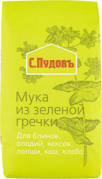 Изображение Мука из зеленой гречки С. Пудовъ Хлебзернопродукт м/у, 500 г