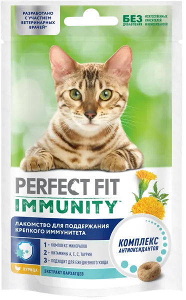 Изображение Лакомство для кошек Перфект Фит иммунитет курица Марс м/у, 50 г