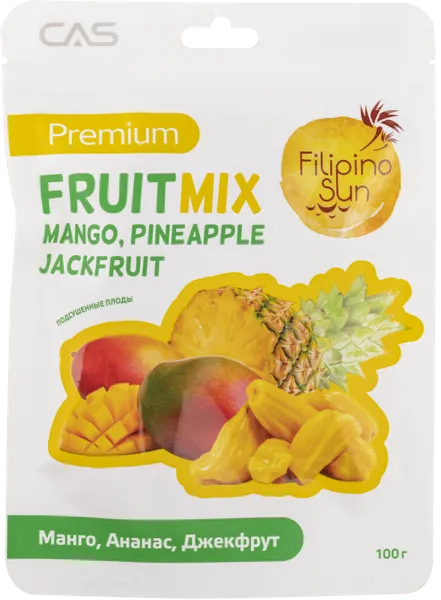 Изображение Сухофрукты сушеные Филипино Сан Манго джекфрут ананас Лайфудс тропикл фуд м/у, 100 г