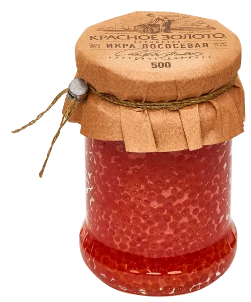 Изображение Икра зернистая Красное Золото лососевая ГК КЗ ООО с/б, 500 г