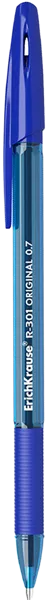 Изображение Ручка 0,5мм синяя шариковая Эрих Краузе R-301 стик грип ориджинал Эрих Краузе , 1 шт