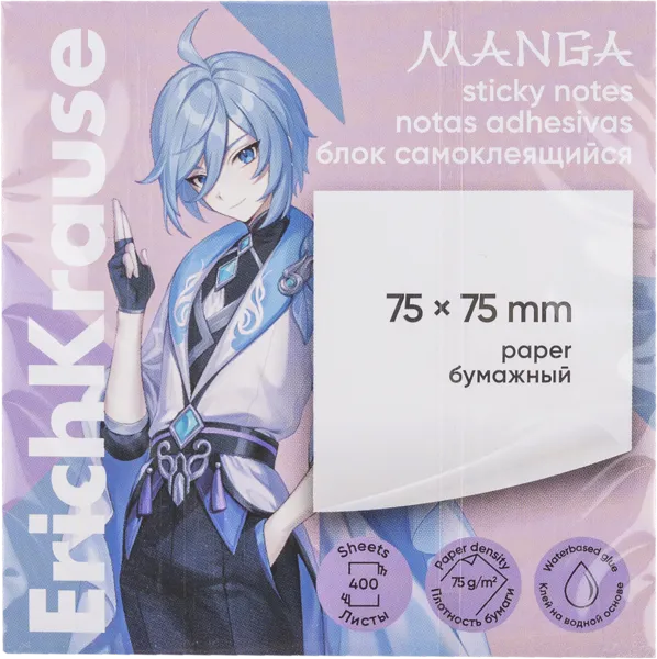 Изображение Блок 400л самоклеящийся Эрих Краузе манга Эрих Краузе м/у, 1 шт