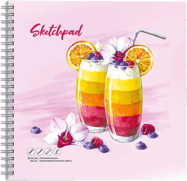 Изображение Скетчпад 80л 100г офсет Феникс+ А5 сладости голубой Феникс+ , 1 шт