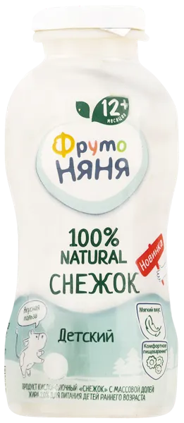 Изображение Снежок 2% с 12 месяцев Фрутоняня натуральный сладкий Прогресс п/б, 200 мл