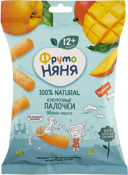 Изображение Кукурузные палочки с 12 месяцев Фрутоняня яблоко манго Прогресс м/у, 20 г