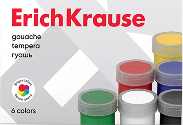 Изображение Гуашь 6 цветов Эрих Краузе Эрих Краузе к/у, 1 шт