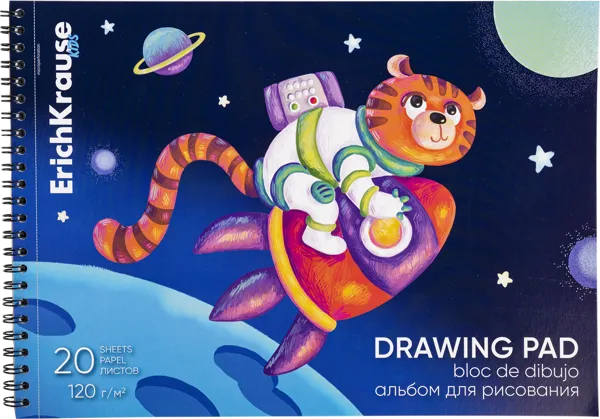Изображение Альбом 20л для рисования Эрих Краузе спейс энималс на спирали Эрих Краузе , 1 шт