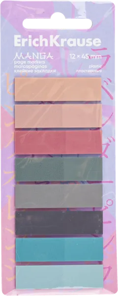 Изображение Закладки 160л клейкие Эрих Краузе манга пластиковые Эрих Краузе к/у, 1 шт