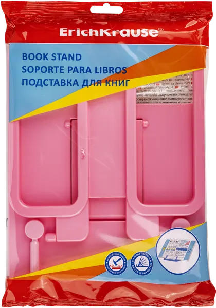 Изображение Подставка 23,5*19см для книг Эрих Краузе бэйс пастель розовая Эрих Краузе м/у, 1 шт