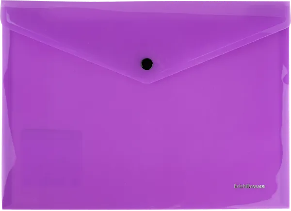 Изображение Папка 28,5х21см пластик Эрих Краузе B5 глосси вивид на кнопке Эрих Краузе , 1 шт