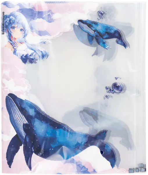 Изображение Обложка 21,2*34,7см для тетради Эрих Краузе кавайные киты Эрих Краузе м/у, 12 шт