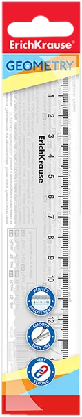 Изображение Линейка 15см пластик Эрих Краузе клеар с волнистым краем Эрих Краузе м/у, 1 шт