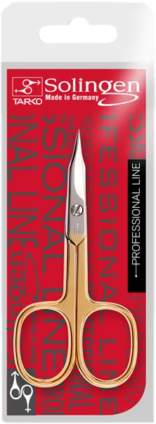 Изображение Ножницы для маникюра Солинджен золотые прямые Тарко п/у, 1 шт