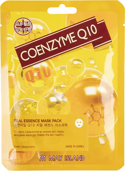 Изображение Маска омоложение для лица Май айлэнд коэнзим q10 антиоксидант Кокослаб м/у, 1 шт