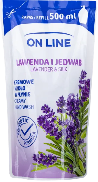 Изображение Мыло жидкое для рук запаска Он лайн лаванда и шелк Форте Свиден м/у, 500 мл
