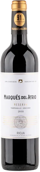 Изображение Вино красное сухое стиль №2 Темпранильо куп Риоха Маркиз дель Атрио Резерва 2018 Маркиз дель Атрио с/б, 0,75 л
