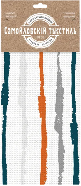 Изображение Полотенце 45*60см для кухни Самойловский текстиль в полоску вафельное Нордтекс к/у, 1 шт