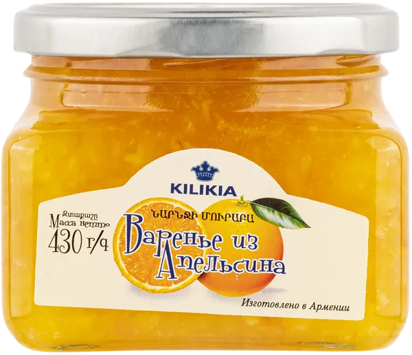 Изображение Варенье из апельсина Киликия Ереванское пиво с/б, 430 г