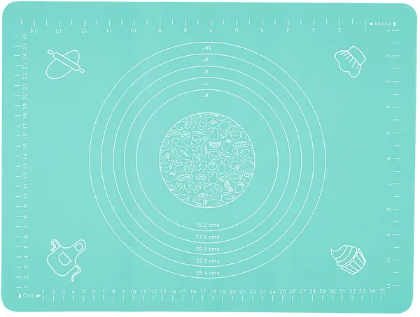 Изображение Коврик 40*50см для теста Регент инокс силикон голубой Регент Рус м/у, 1 шт
