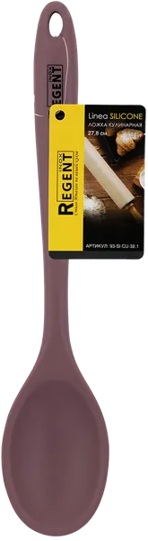 Изображение Ложка 27,8см для кухни Регент инокс силикон бордовая Регент Рус м/у, 1 шт